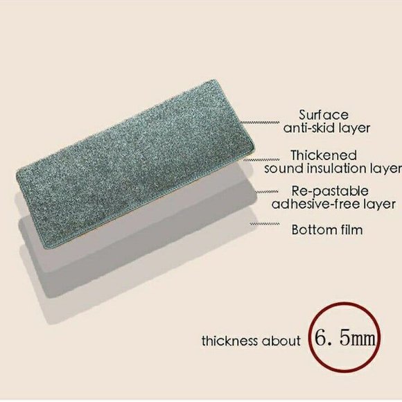 SOLD$$$——- (Set/15 GRAY) Self Adhesive, Non-slip Stair Treads (8”x 30”) Pyatofly - Picture 5 of 7